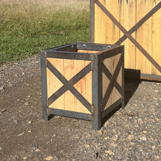Hardwood & Steel Garden Box – 400mm